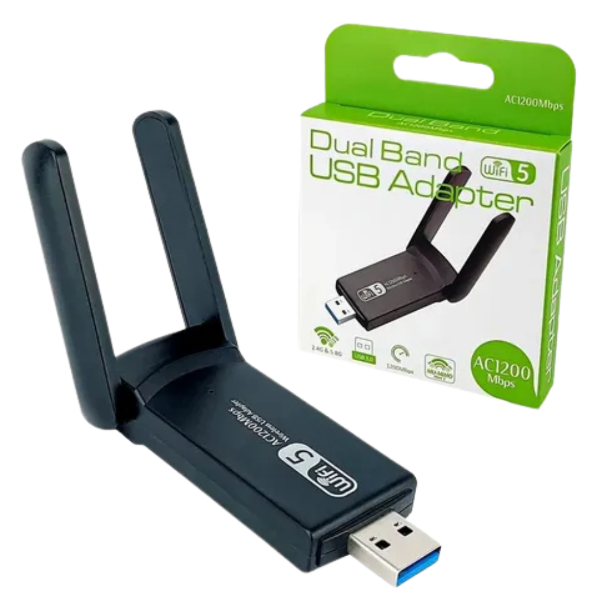 Adaptador WiFi USB AC1200 Dual Band