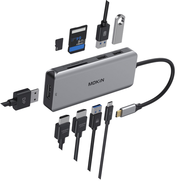 Hub 9 en 1 USB-C Adaptador Multifunción