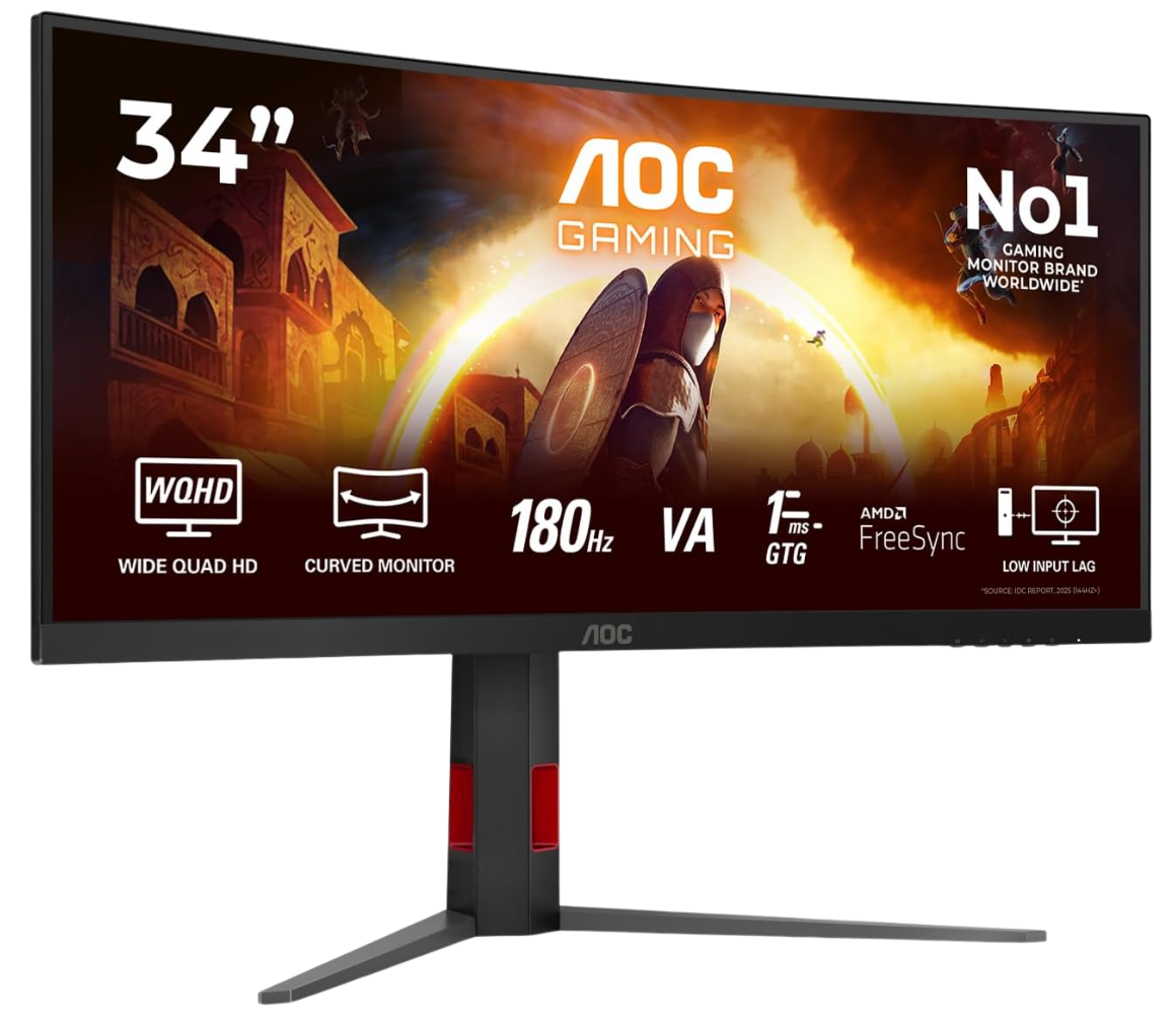 MONITOR AOC 34" CU34G4V 3440*1440 1500R 180HZ 0.5MS