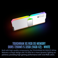 Thermaltake Toughram XG RGB DDR5 32GB (2x16GB) 5600MHz Blanco
