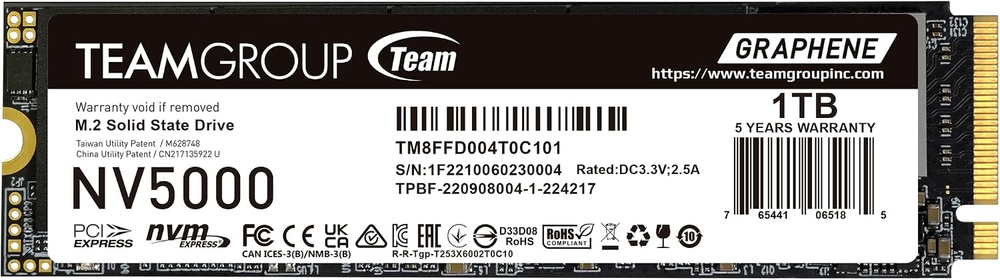 SSD TeamGroup NV5000 1TB NVMe Gen4
