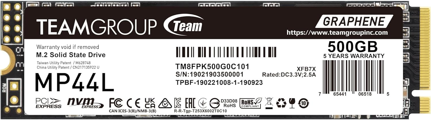 SSD TeamGroup MP44L 500GB NVMe Gen4