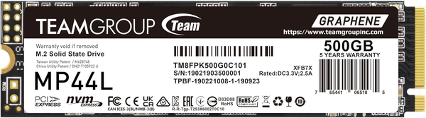 SSD TeamGroup MP44L 500GB NVMe Gen4