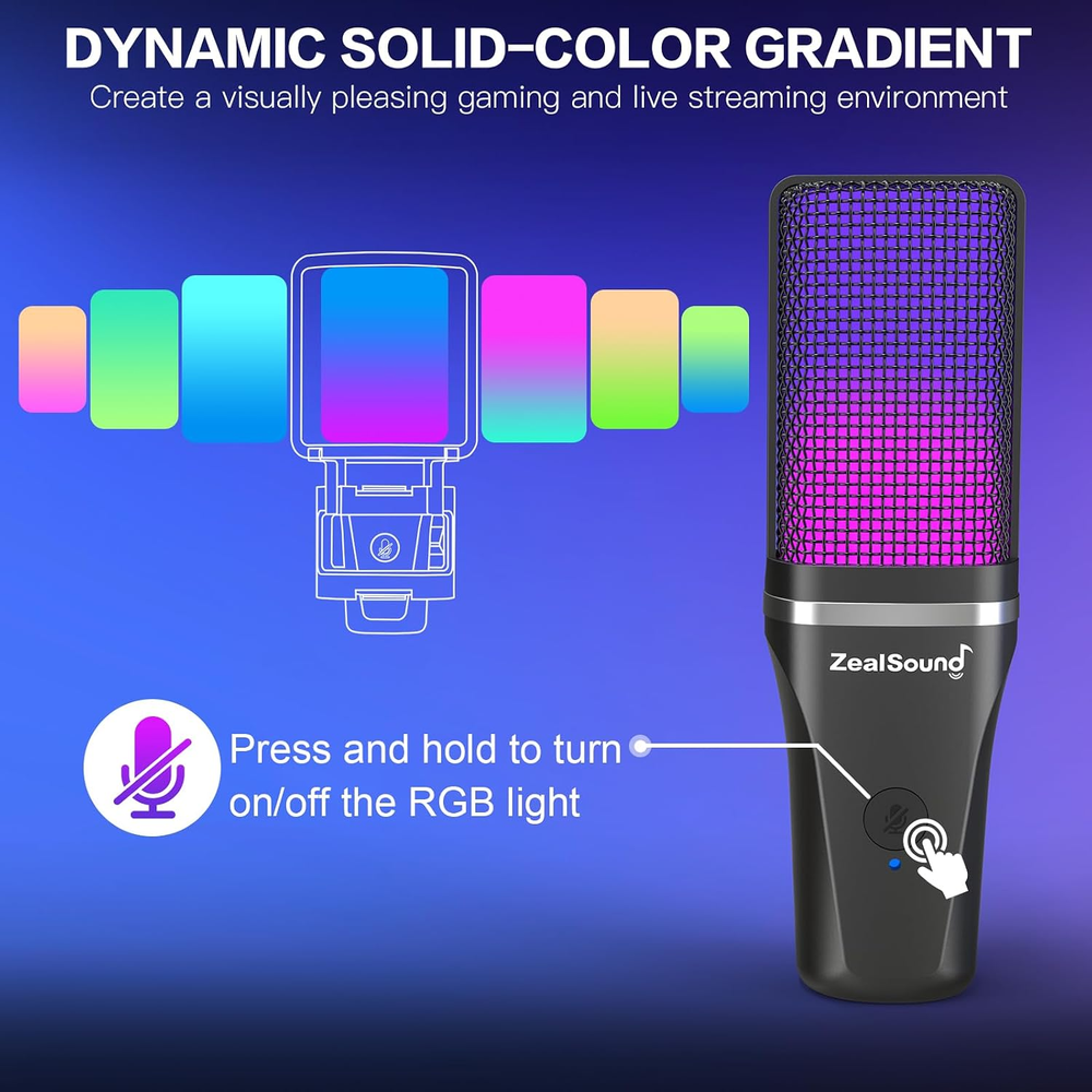 Zealsound Mic USB RGB