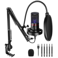 Micrófono USB Neewer CM200 RGB Kit 4 en 1