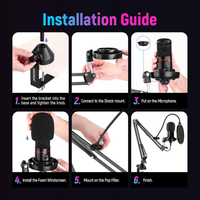 Micrófono USB Neewer CM200 RGB Kit 4 en 1