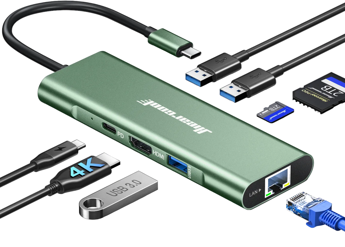 Hub Hearcool 8 en 1 USB-C UCN3610