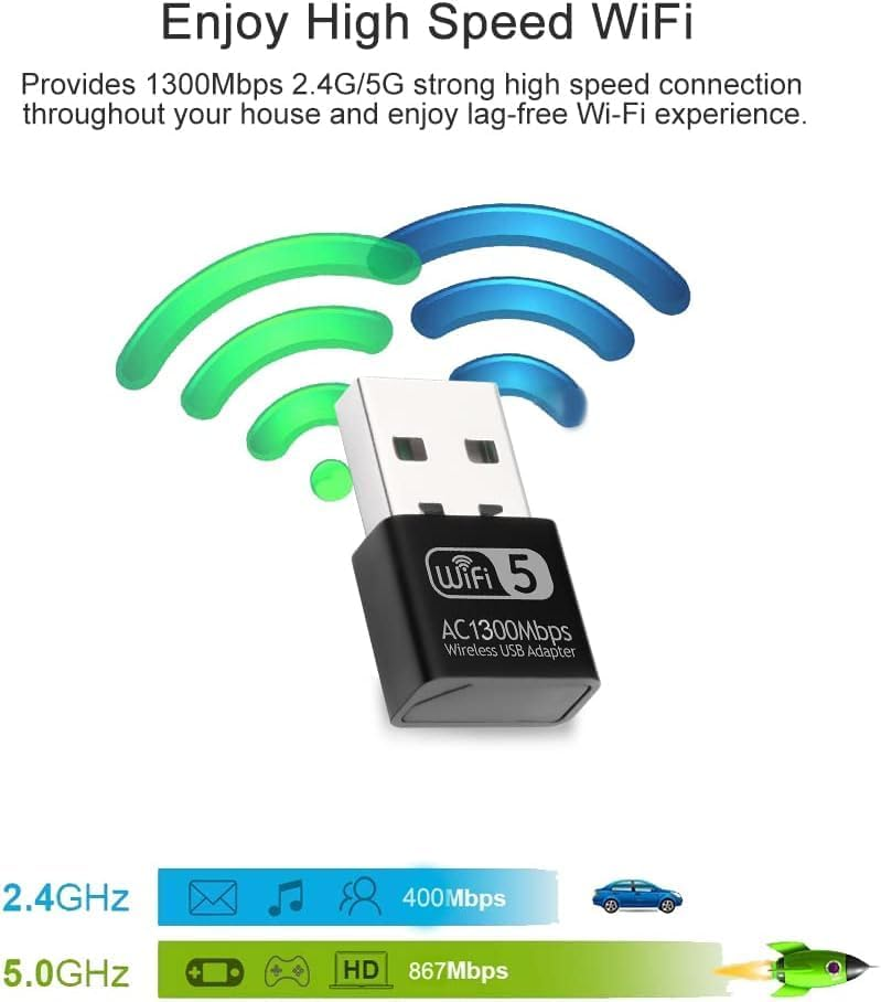 Adaptador WiFi USB AC1300 Dual Band