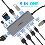 Hub 9 en 1 USB-C Adaptador Multifunción