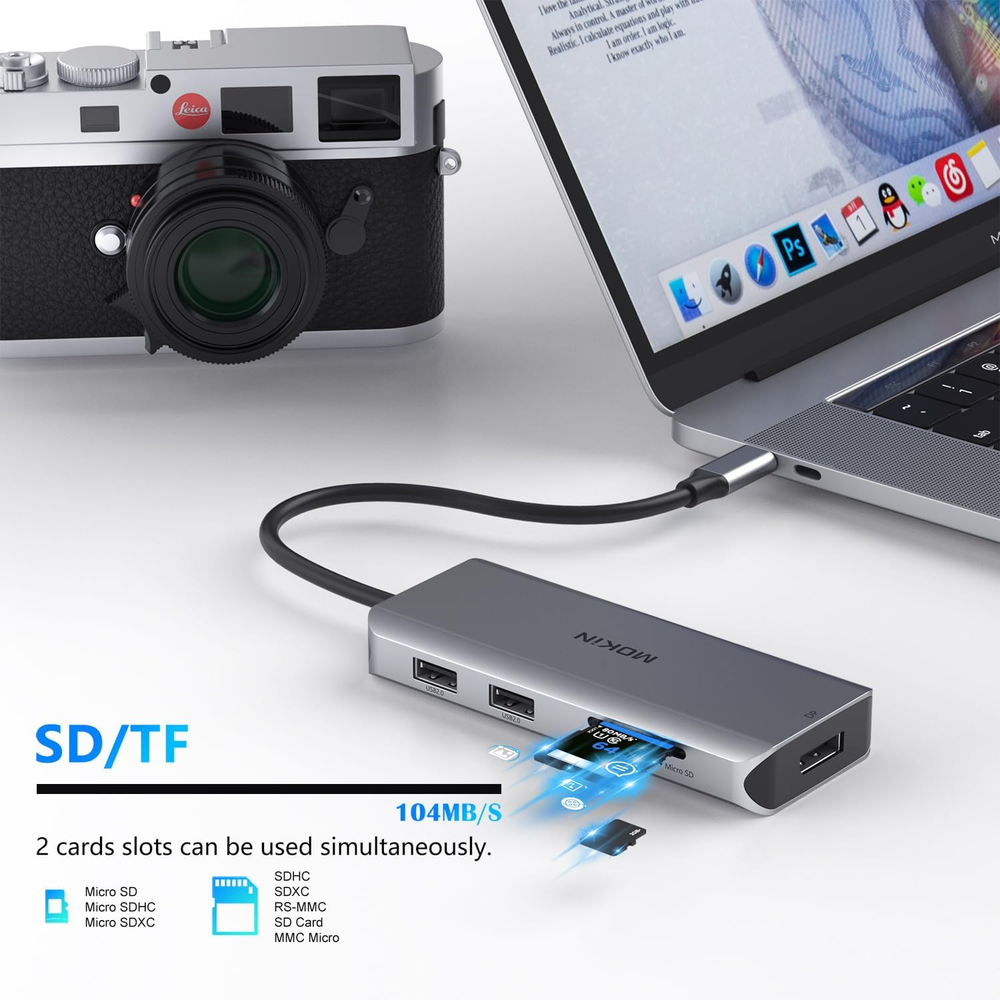 Hub 9 en 1 USB-C Adaptador Multifunción
