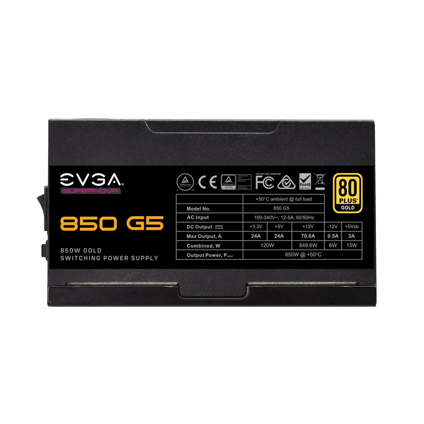 EVGA SuperNOVA 850 G5, 80 Plus Gold