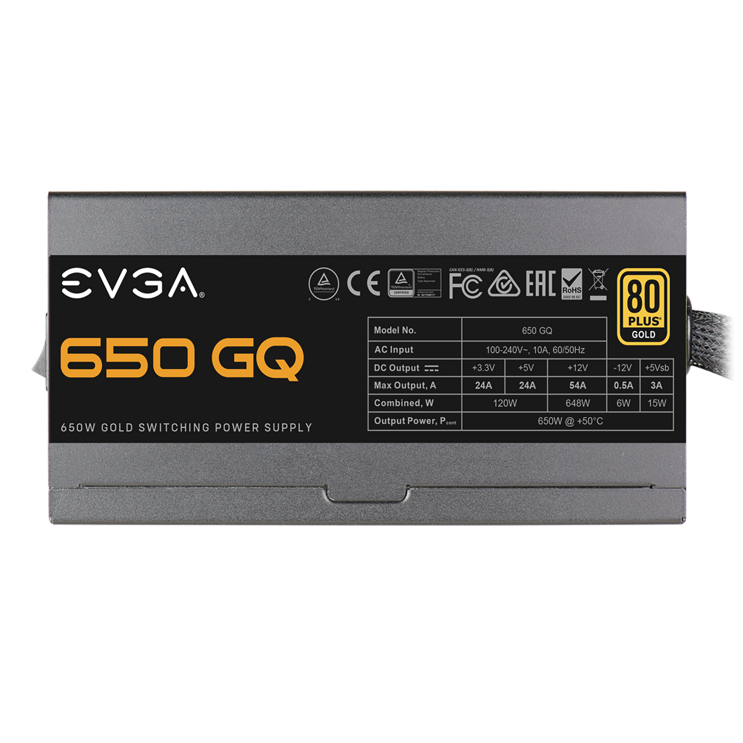 POWER SUPPLY EVGA 650 W GOLD