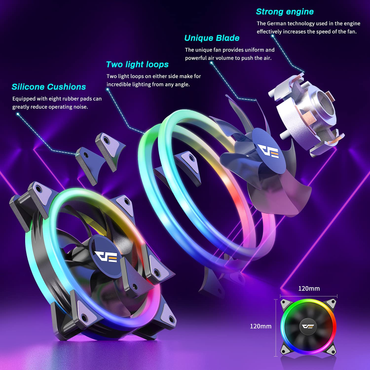KIT VENTILADORES DARKFLASH DR12 PRO