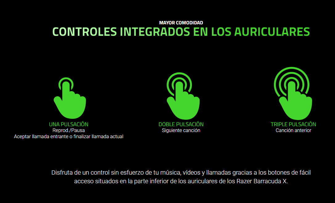 AUDIFONOS RAZER INALAMBRICOS BARRACUDA X