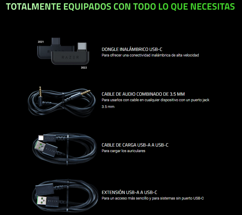AUDIFONOS RAZER INALAMBRICOS BARRACUDA X