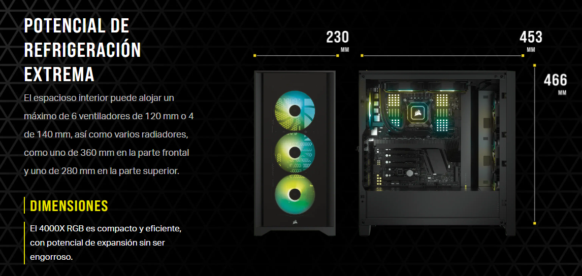 CASE CORSAIR iCUE-4000X RGB
